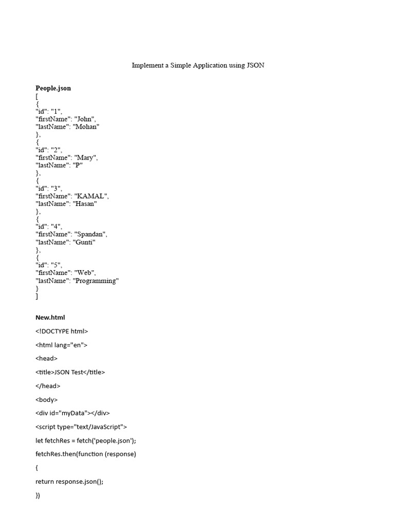 Simple JSON and MySQL Application Guide | PDF | Databases | Password