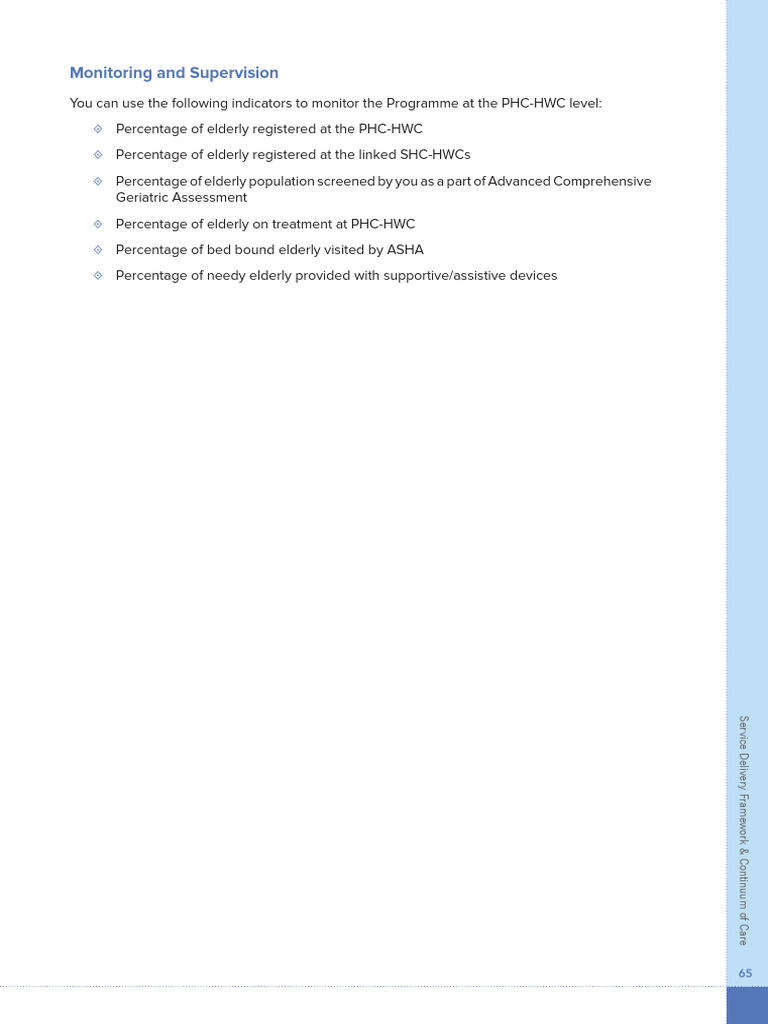 Elderly Care Training Manual for PHC | PDF | Geriatrics | Cough