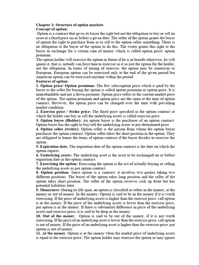 Understanding Option Sellers' Roles | PDF | Option (Finance) | Put Option