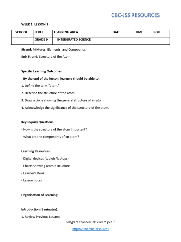 grade-9-rationalized-integrated-science-lesson-plans-term-1 (1) | PDF ...