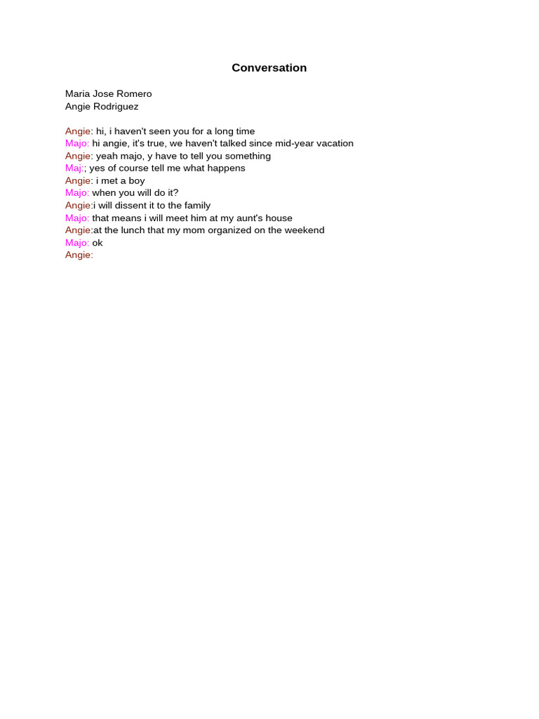 Reunion Conversation Between Friends | PDF