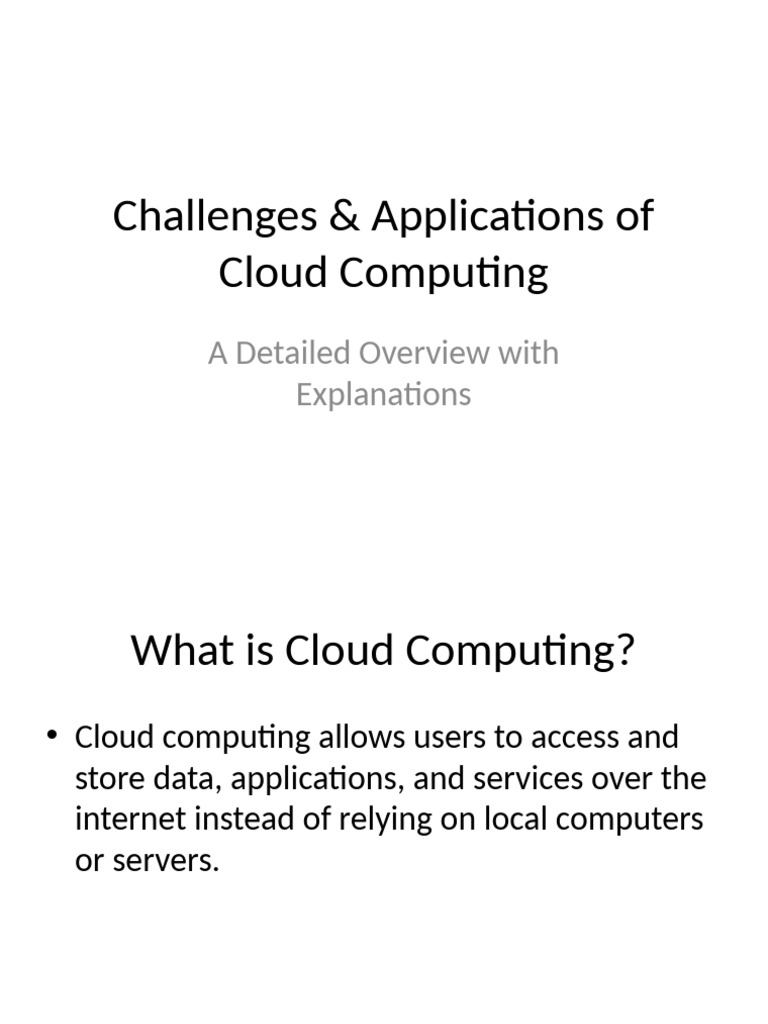 Cloud Computing Updated 20 Slides | PDF | Cloud Computing | Internet Of ...