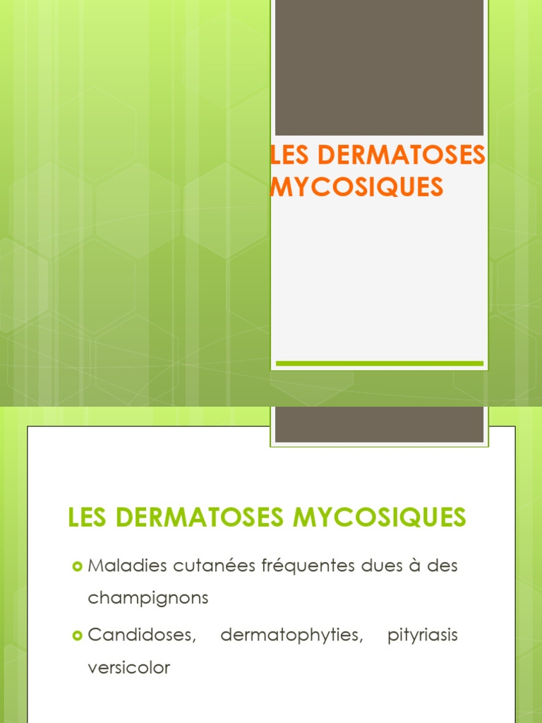 Dermatoses mycosiques : Candidoses et traitements | PDF | Candidose ...