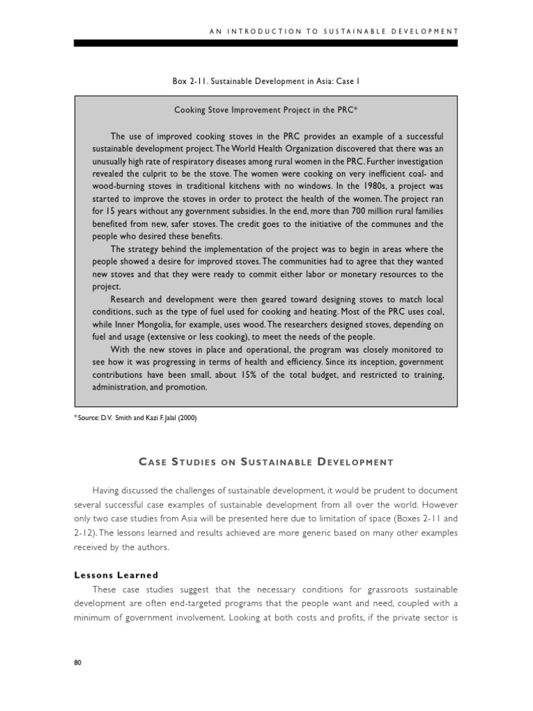 Case Studies of Sustainable Development | PDF | Stove | Economies