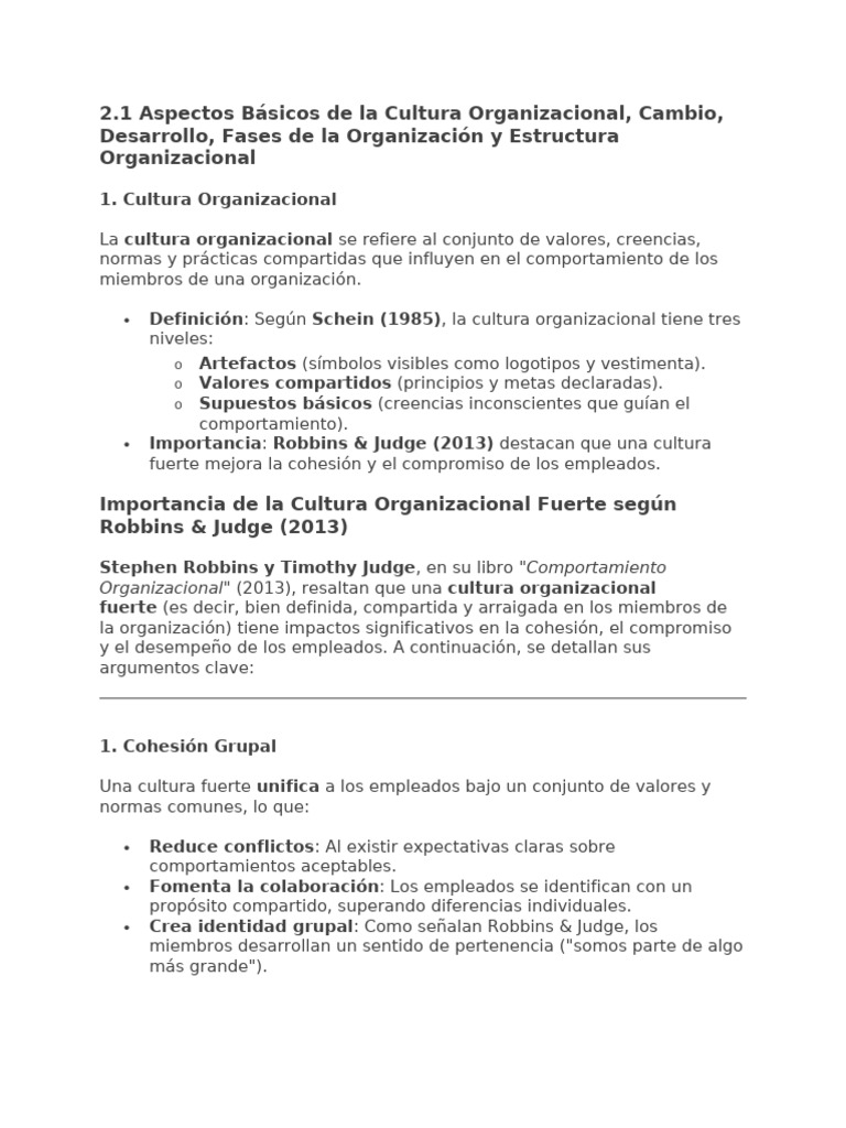 Cultura y Cambio Organizacional Efectivo | PDF | Análisis FODA | Evaluación