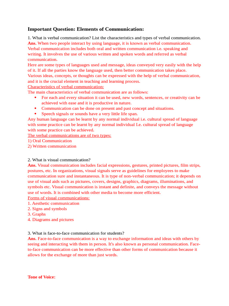 Elements of Effective Communication | PDF | Communication | Body Language