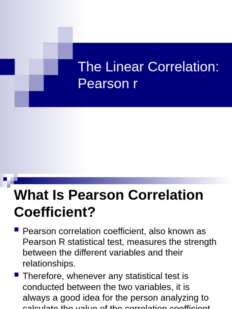 Understanding Pearson Correlation Coefficient | PDF | Data Analysis ...