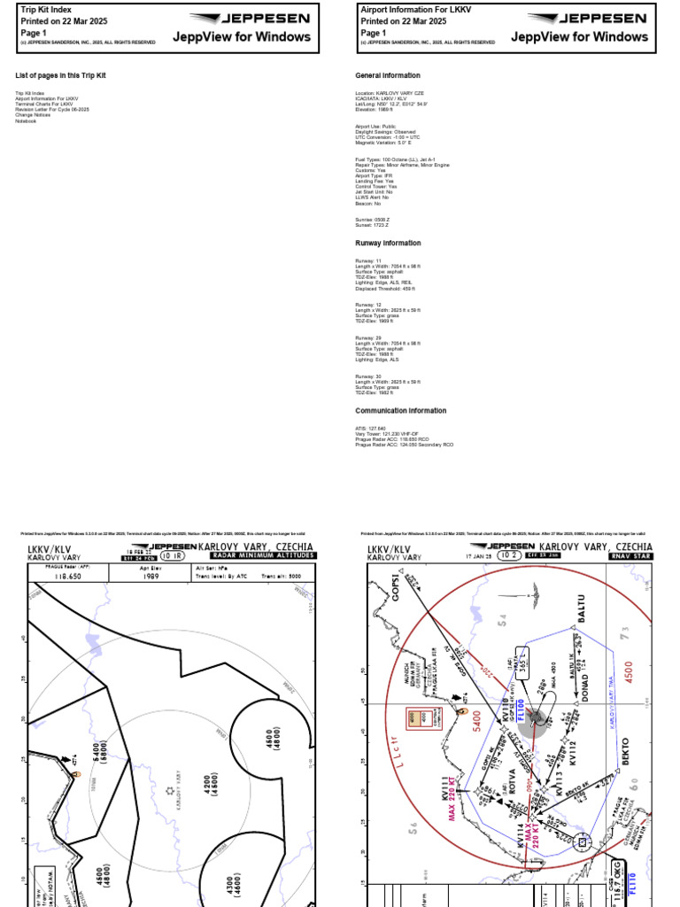 Airport Info for LKKV Karlovy Vary | PDF | Runway | Air Traffic Control