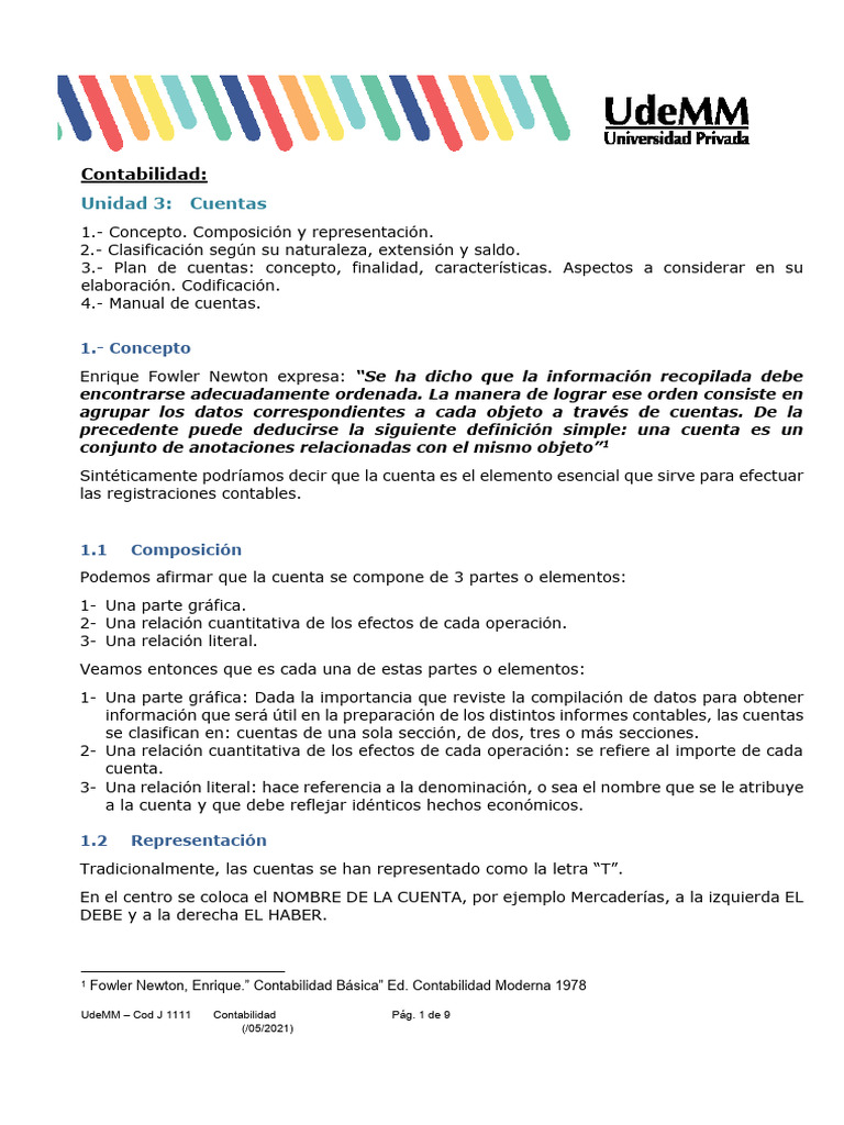 Clasificación y Composición de Cuentas Contables | PDF | Contabilidad ...