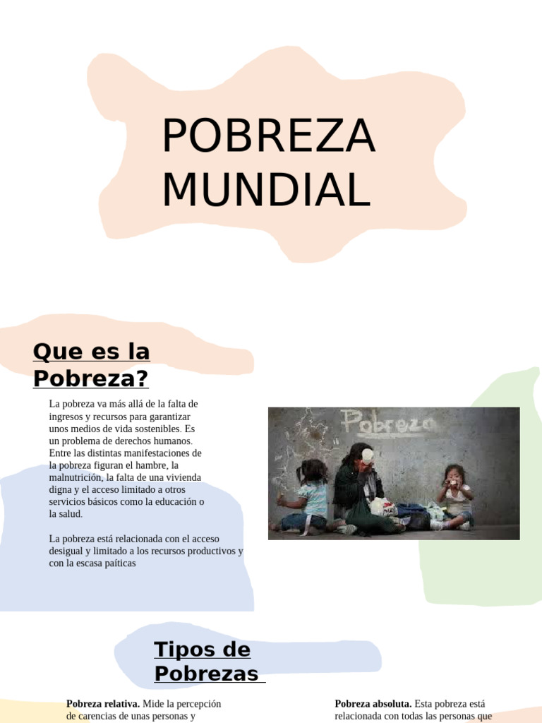 Tipos y Soluciones a la Pobreza Mundial | PDF