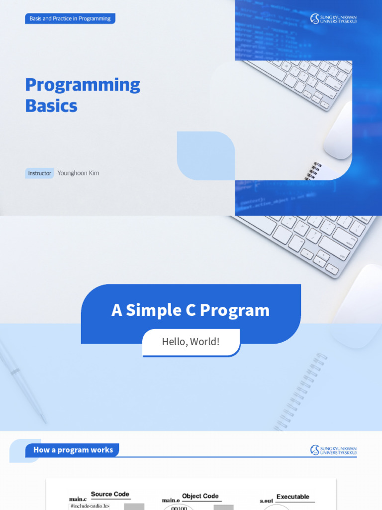 (Week 1-3) Programming Basics - 복사본 | PDF | C (Programming Language ...