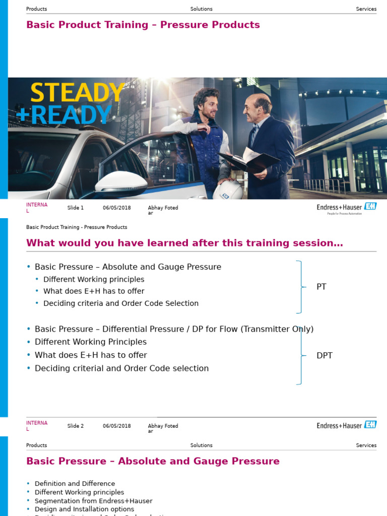 Basic Pressure Products Training Guide | PDF | Pressure Measurement ...
