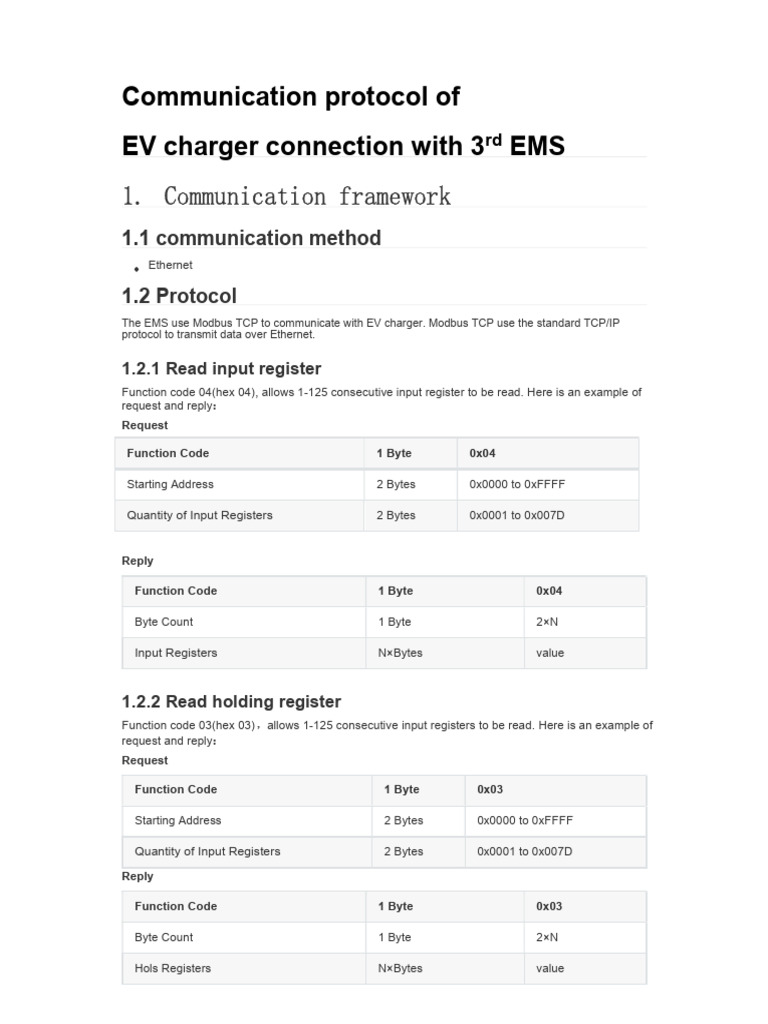Modbus TCP&IP Registers (1) | PDF | Computing | Computer Engineering
