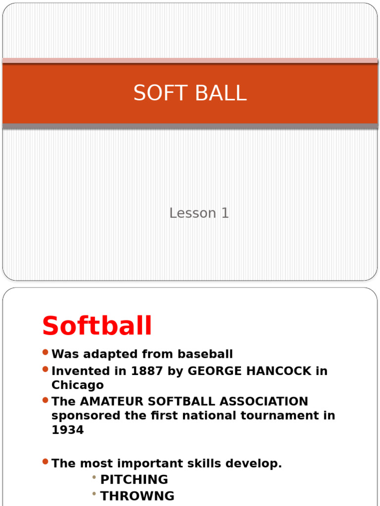 Introduction to Softball Basics | PDF
