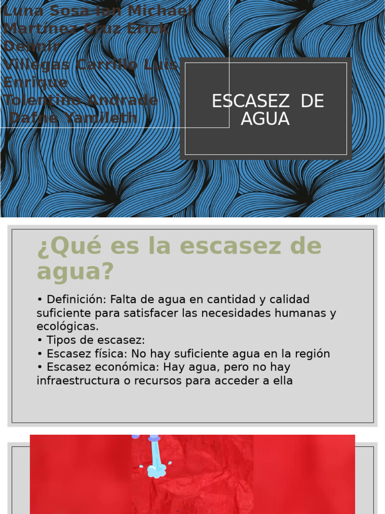 Escasez de Agua: Causas y Soluciones | PDF | Agua | Sustentabilidad