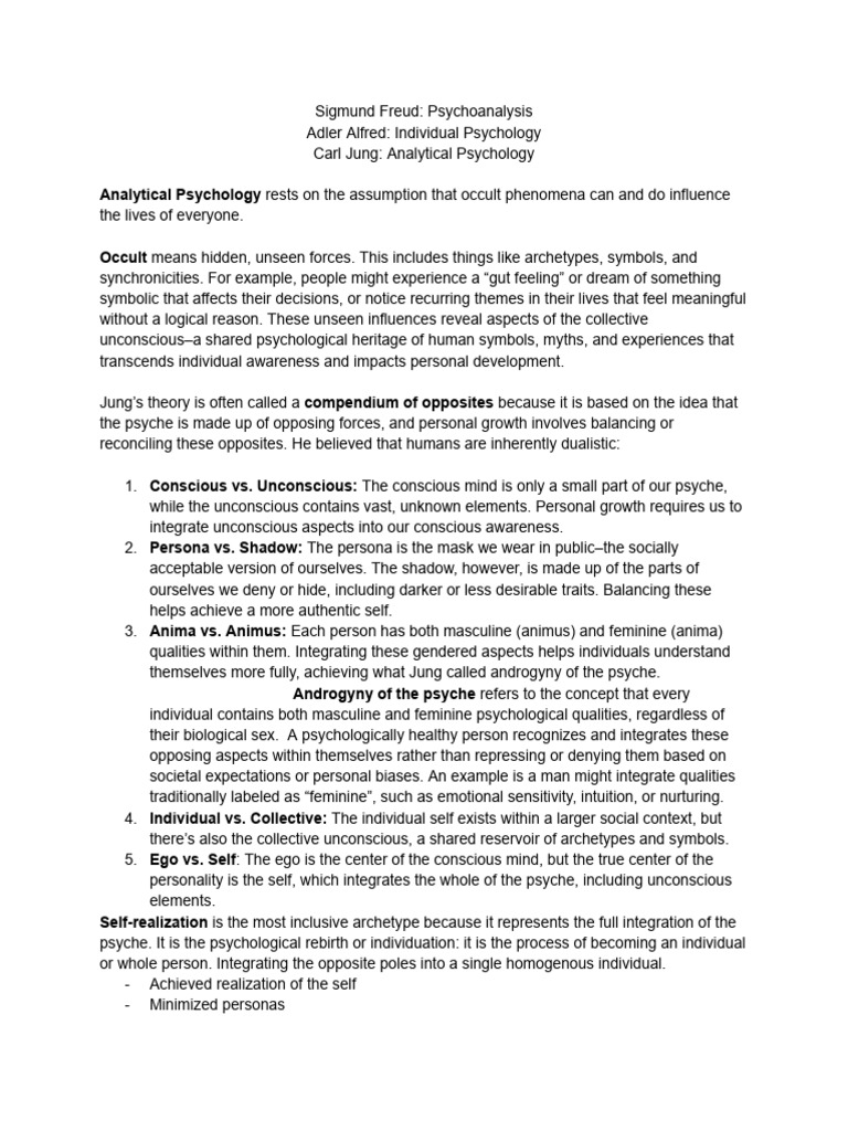 Carl Jung - Analytical Psychology | PDF | Analytical Psychology ...