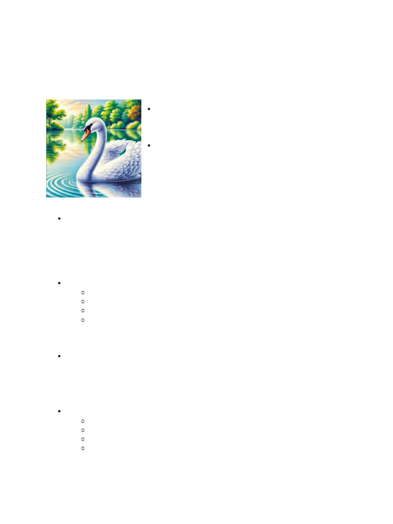 Swan Bird Pamphlet | PDF