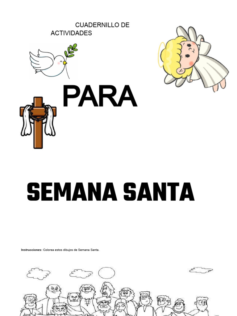 Cuadernillo de Actividades de Semana Santa Inicial | PDF