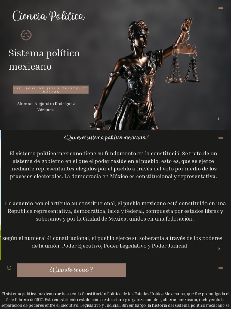 Estructura del Sistema Político Mexicano | PDF | Politica de mexico ...