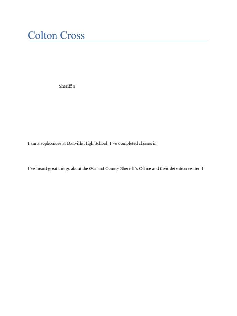 Colton Cross | PDF