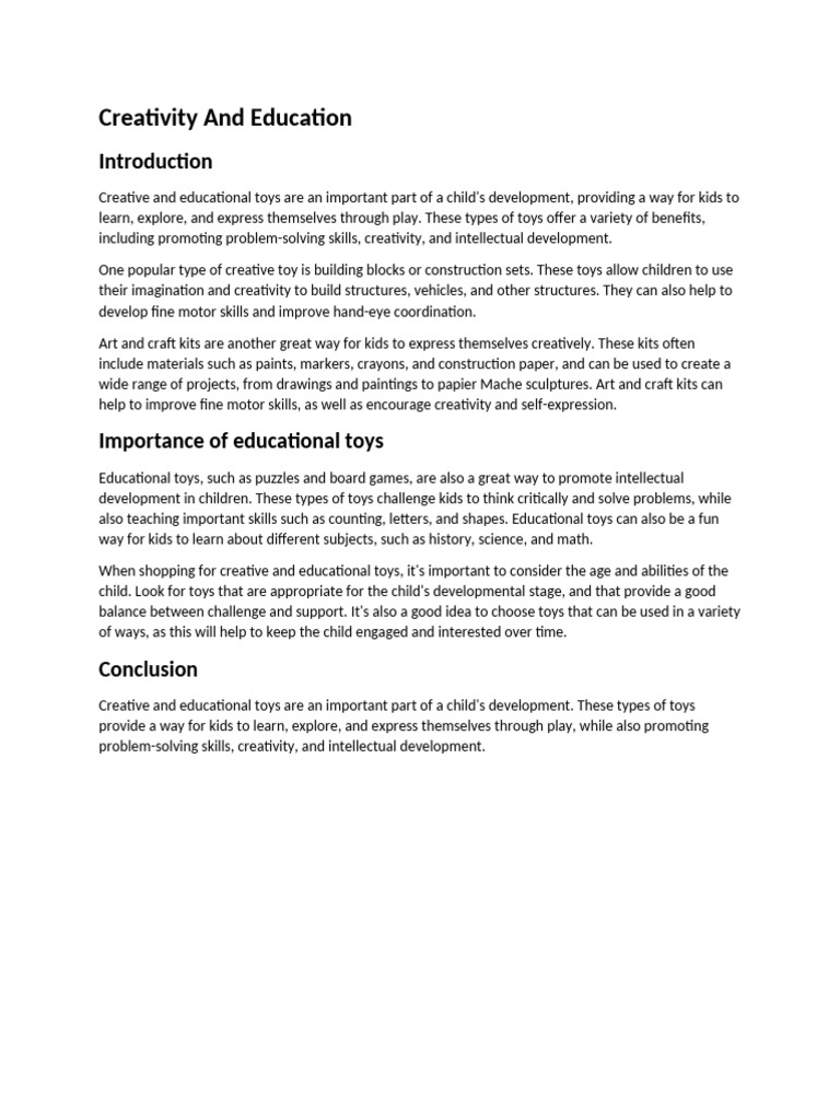 Creativity and Education | PDF