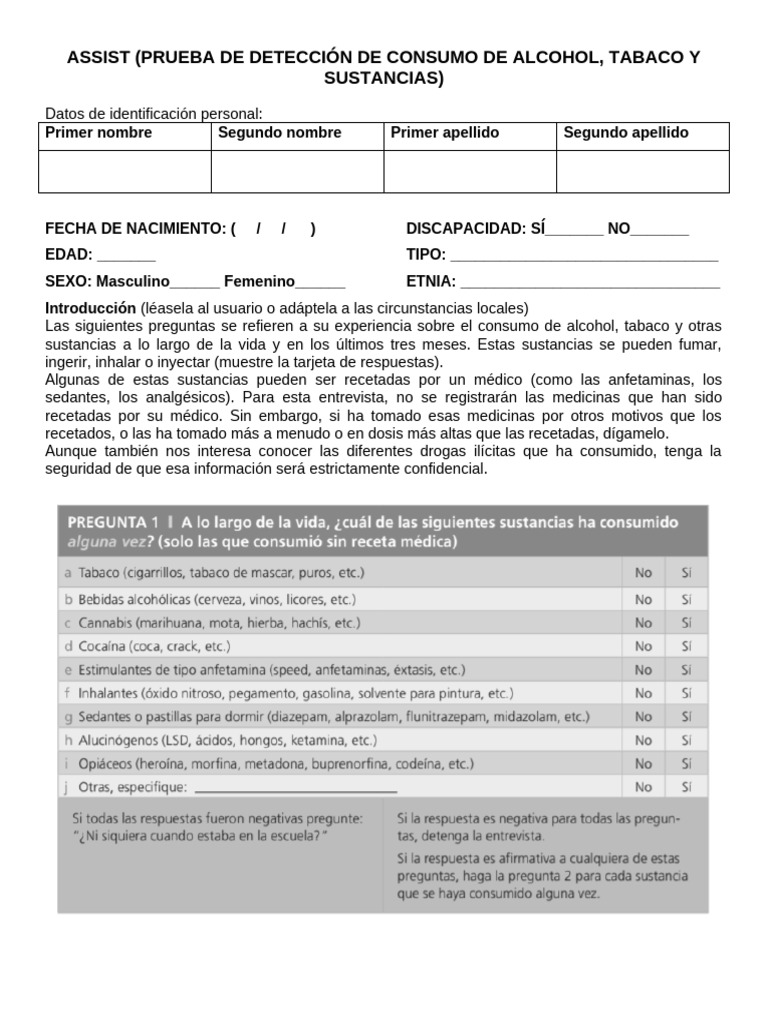 Prueba de Detección de Sustancias | PDF