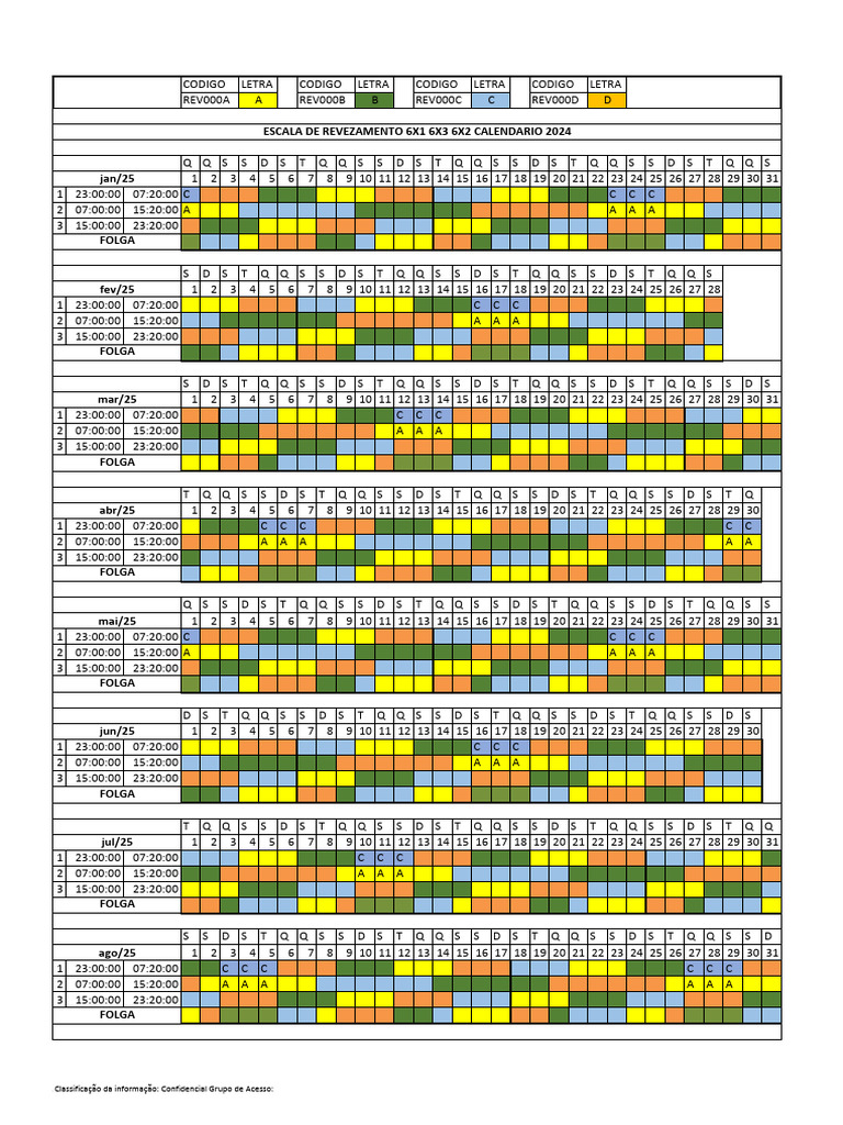 Escala de Revezamento 6x1 e 6x3 | PDF