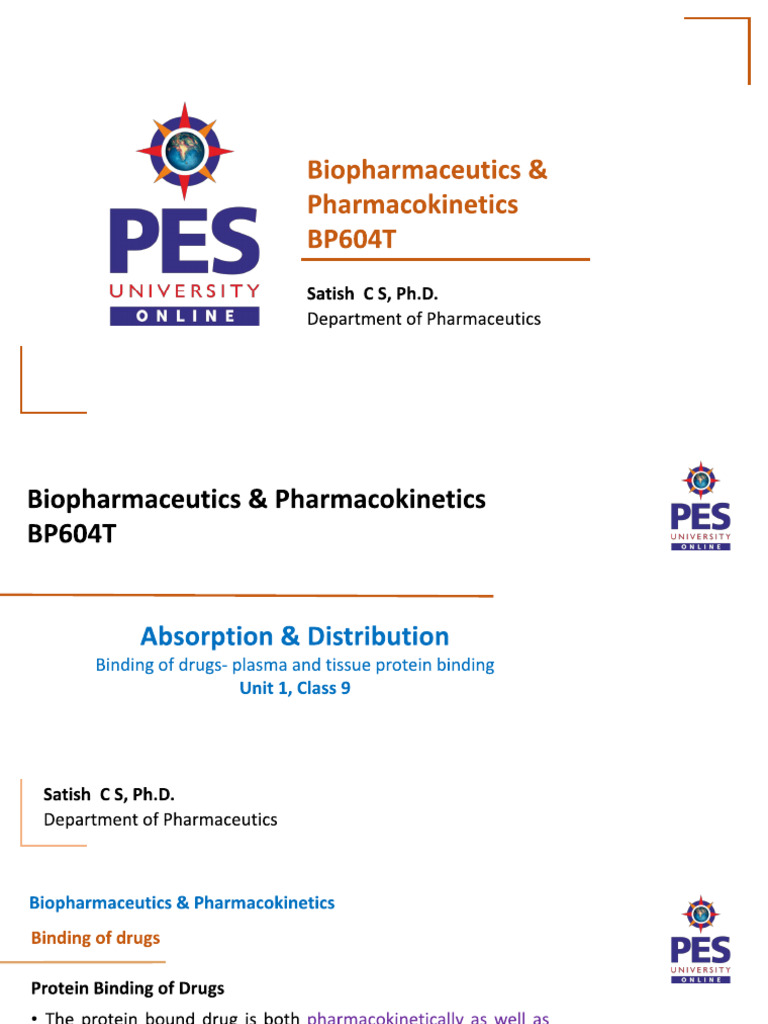 Protein Binding of Drugs | PDF