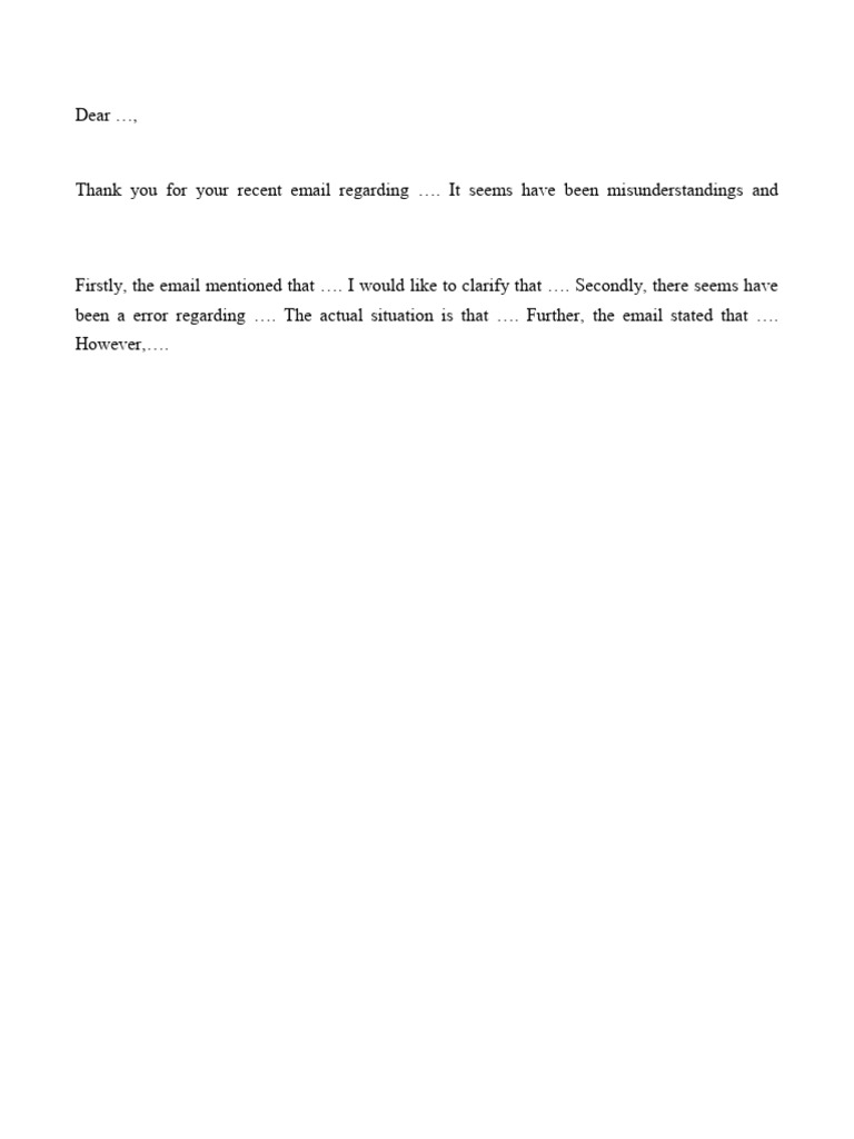 Clarifying Misunderstandings in Emails | PDF | Reason