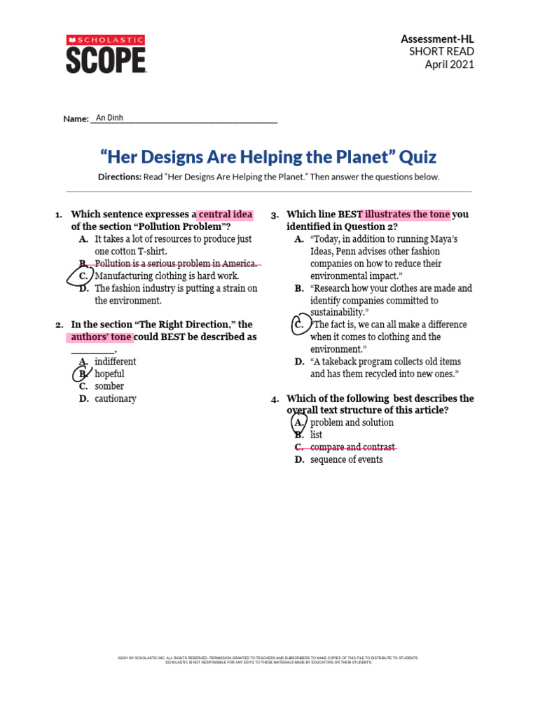 Kami Export - Her Designs Are Helping The Planet Quiz | PDF | Human ...