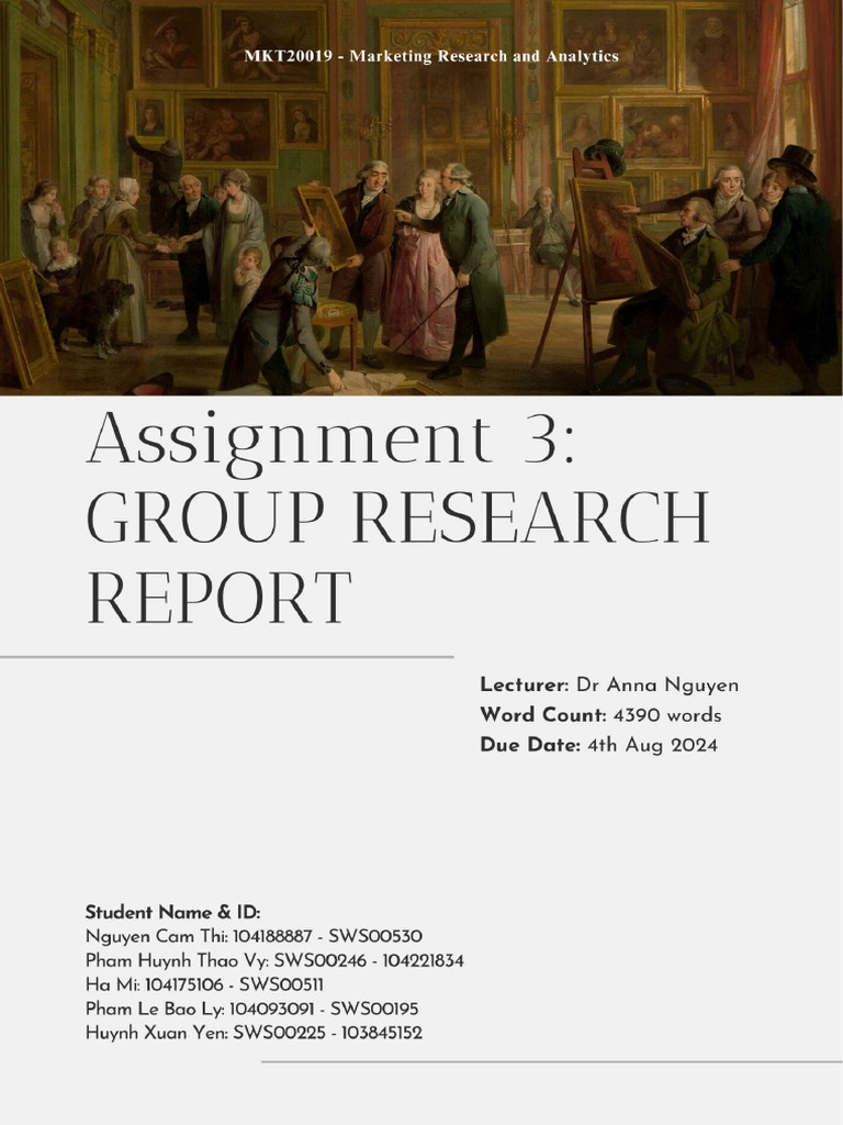 MKT20019 Final Group Report | PDF | Statistics | Multicollinearity