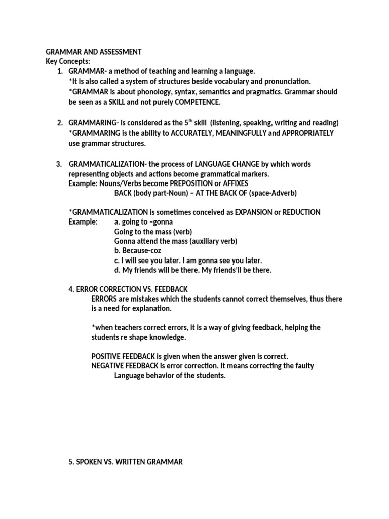 Grammar and Assessment Lecture 1 | PDF | Grammar | Verb