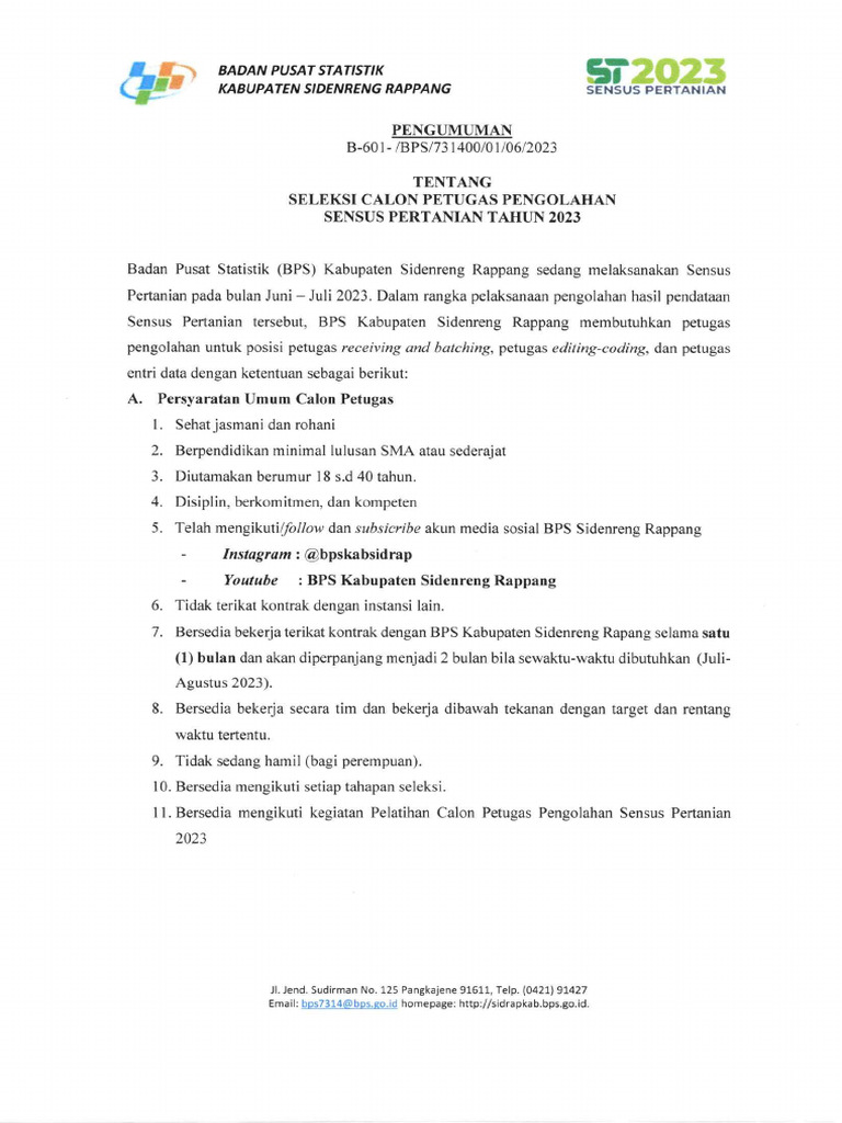 Surat Rekrutmen | PDF