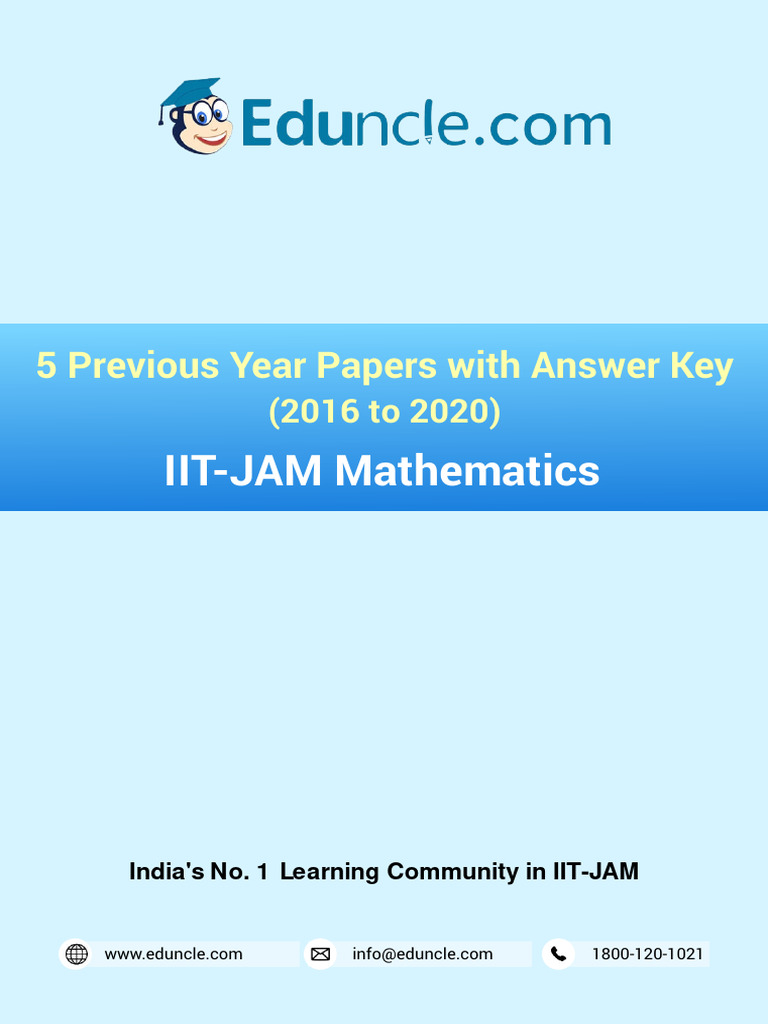 Eduncle Jam 16-20 | PDF | Multiple Choice | Determinant