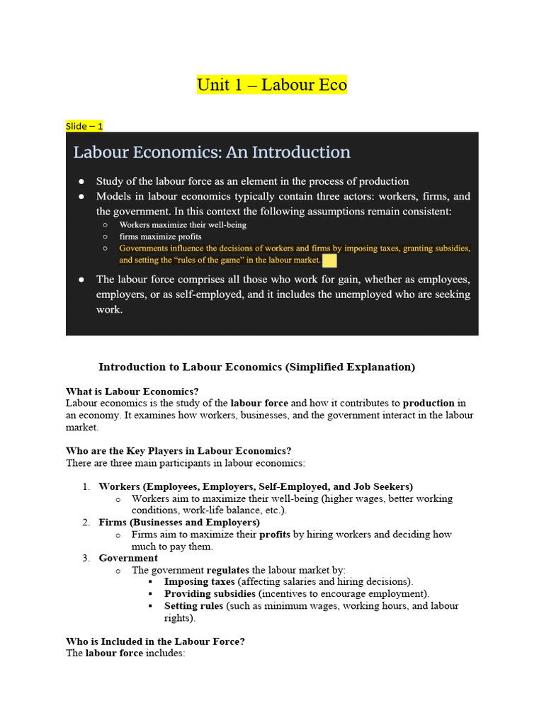 Introduction to Labour Economics Guide | PDF | Labour Economics ...