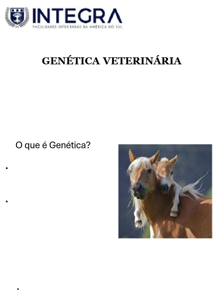 Importância da Genética Veterinária | PDF | RNA | DNA
