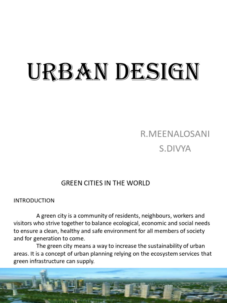 Green Cities: Sustainable Urban Design | PDF | Sustainability ...