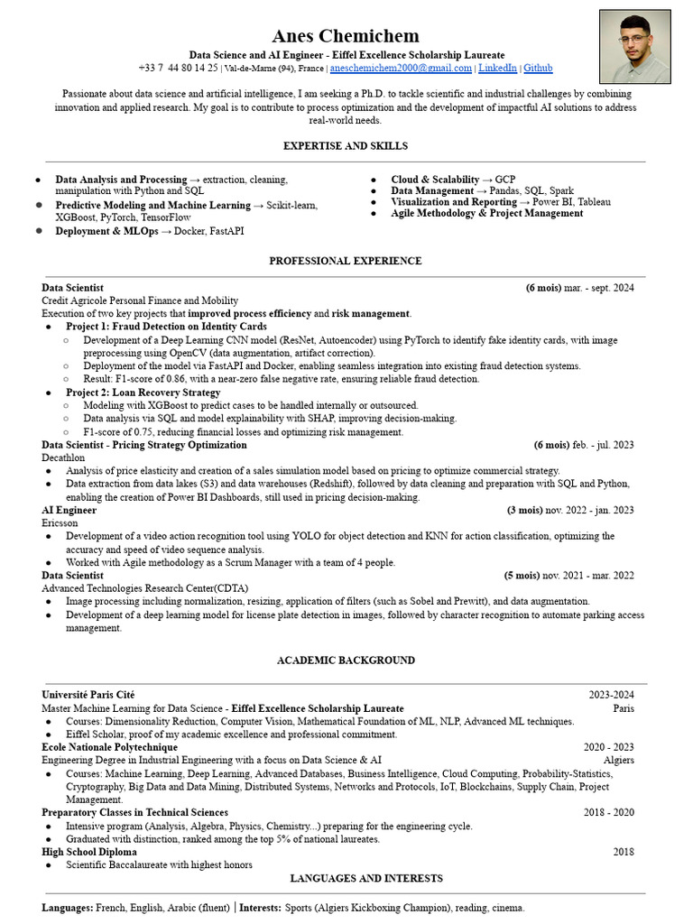 Data Scientist & AI Engineer Profile | PDF | Machine Learning | Data ...