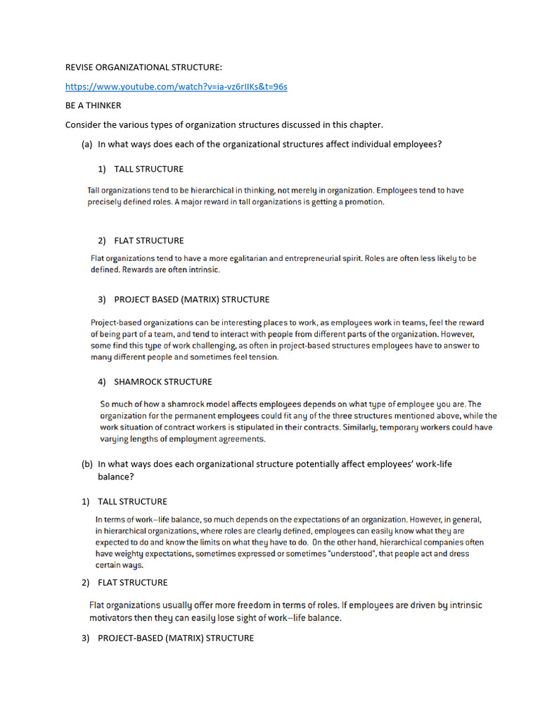 Additional Org Charts Notes | PDF