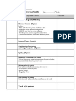 Biography Project Scoring Guide: Written Report (50total)