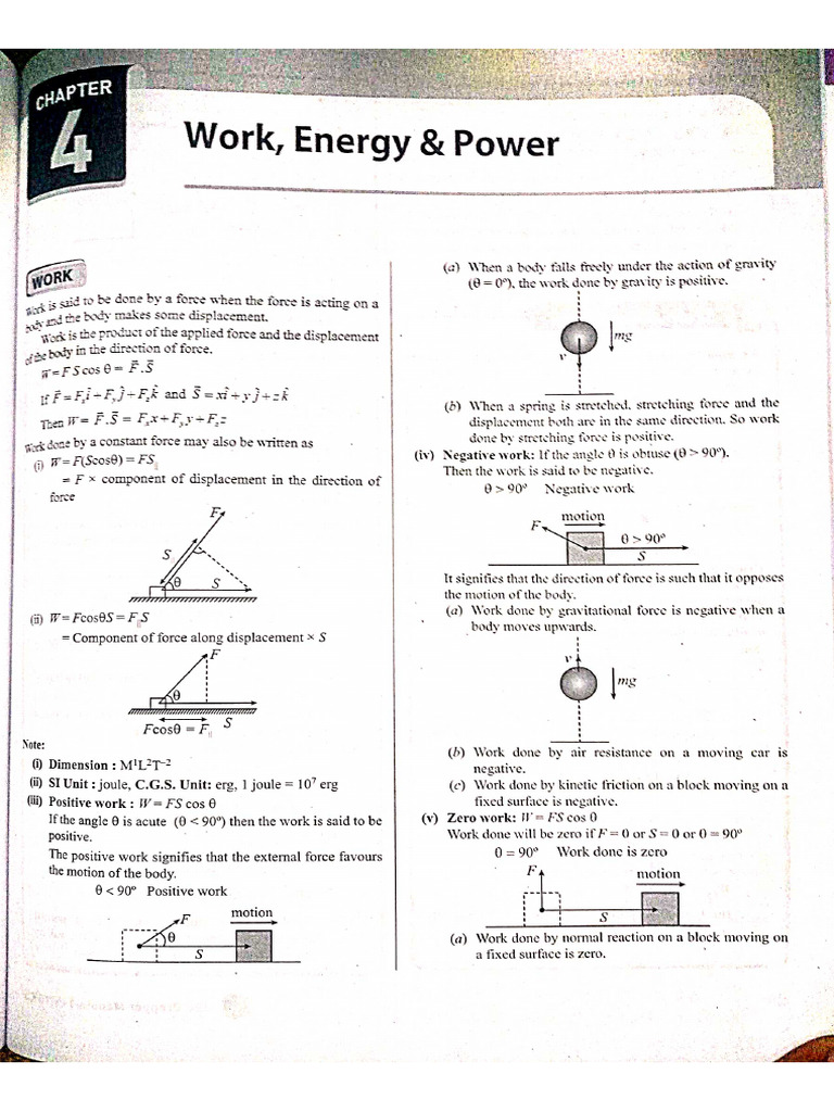 Physics 1st Module Work, Power, Energy | PDF