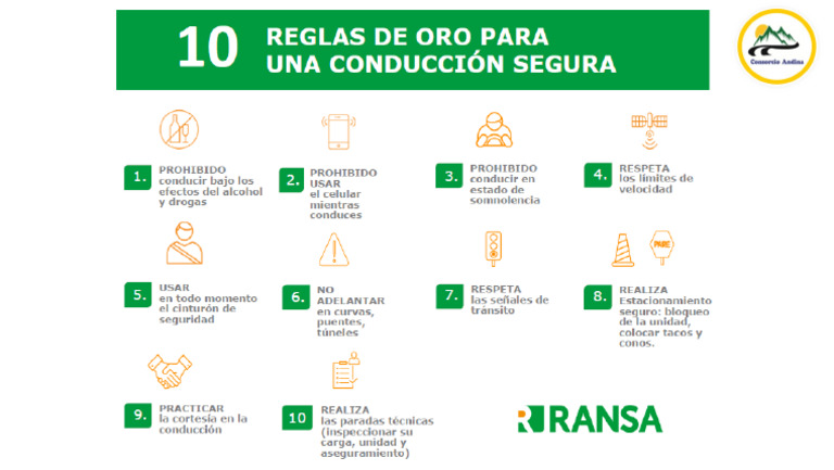 10 Reglas de Oro para La Conduccion | PDF