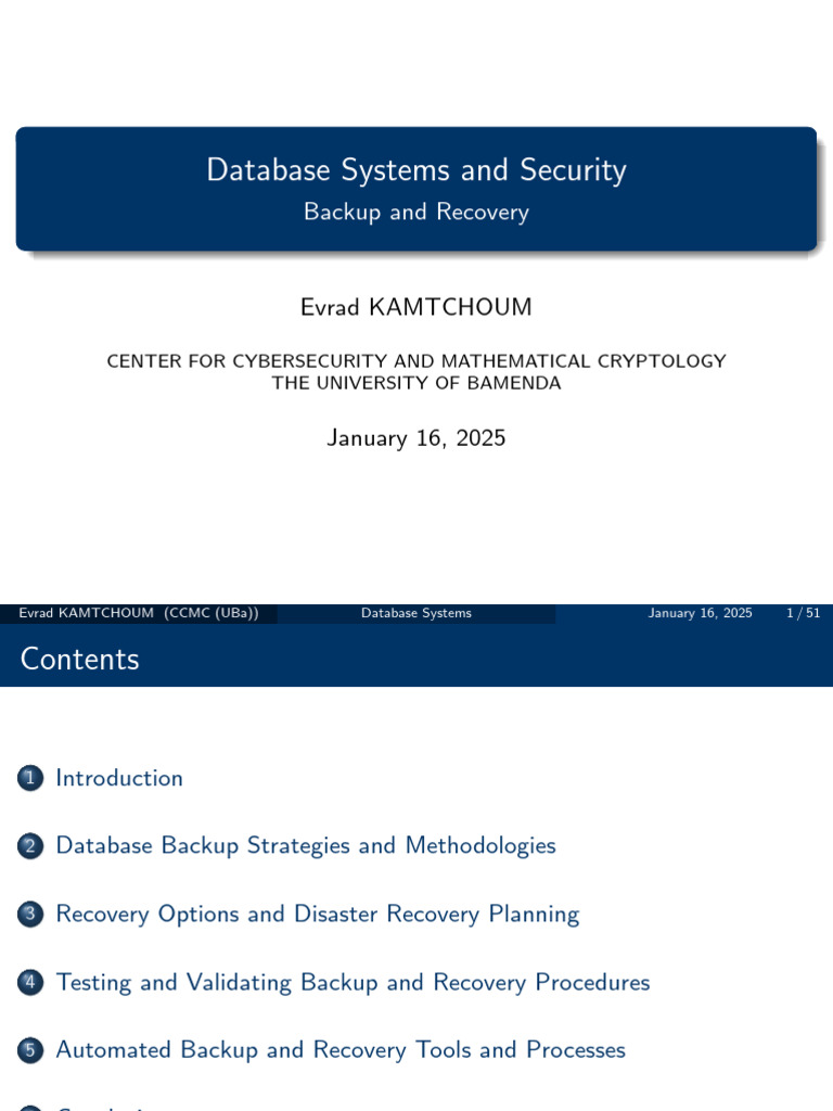 Database Backup and Recovery Strategies | PDF | Backup | Databases