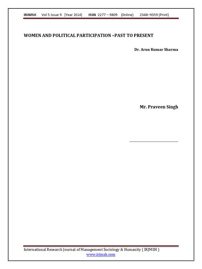 Women's Political Participation in India | PDF
