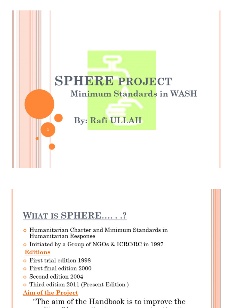 Sphere Project: WASH Minimum Standards | PDF | Sanitation | Public Health