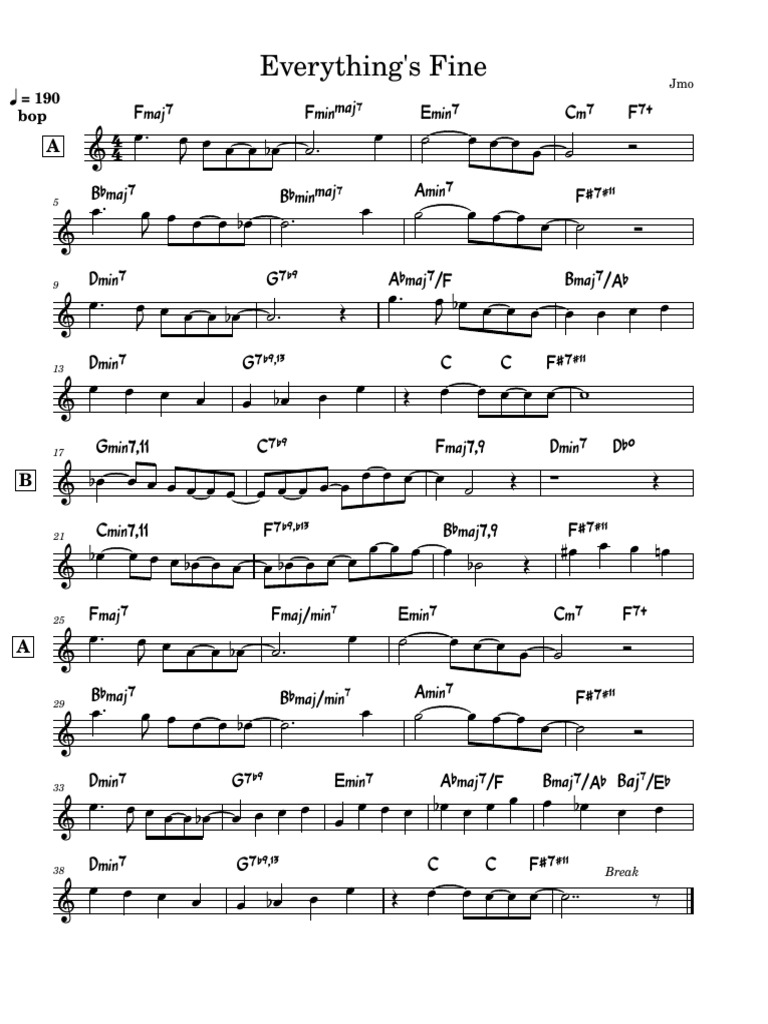Everything's Fine (Original Standard) PDF