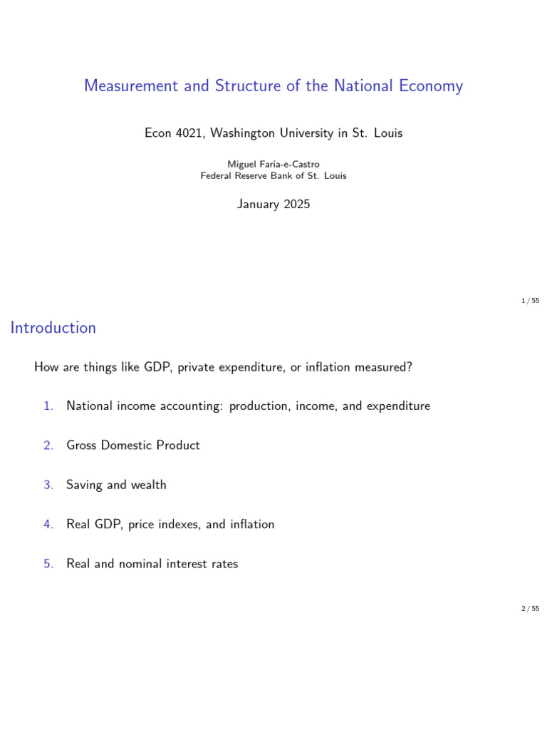 National Economy Measurement Overview | PDF | Cost Of Living | Gross ...