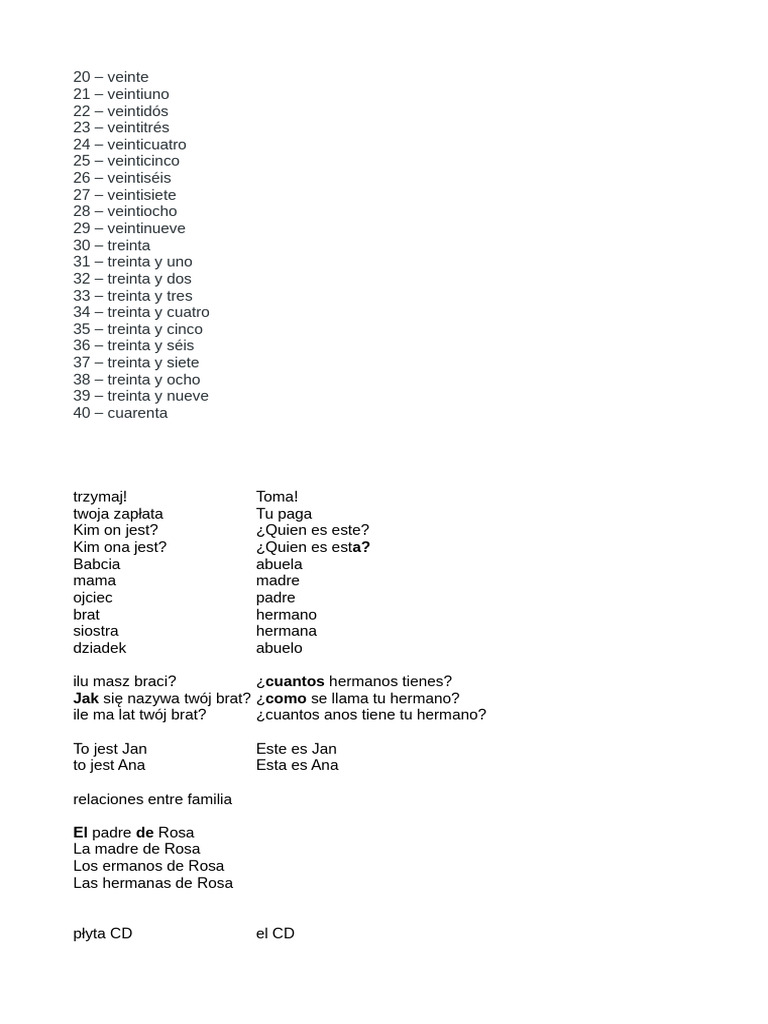 Espaniol Colega Unidad 2 | PDF
