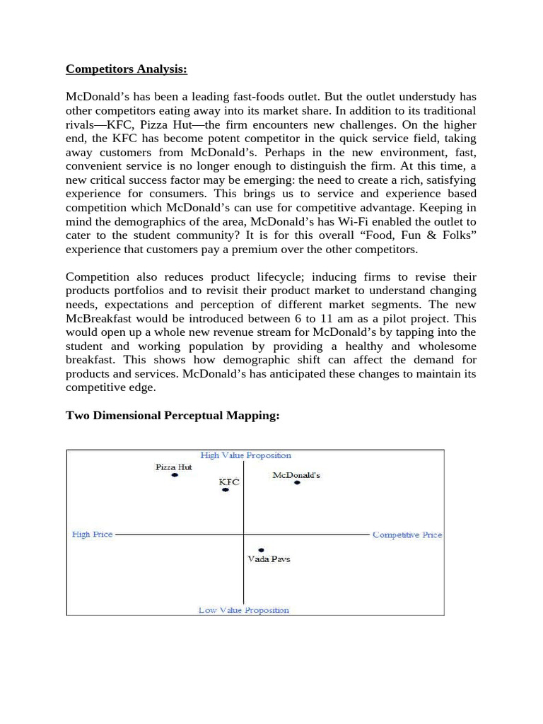 McDonald's Market Competition Analysis | PDF | Marketing | Employment