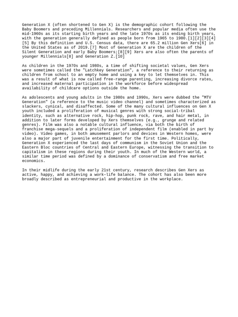 Understanding Generation X (1965-1980) | PDF